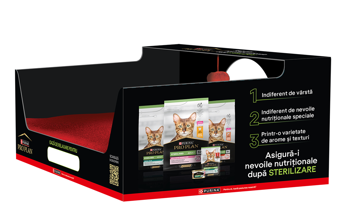 Sortimente de hrana pentru pisici sterilizate