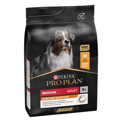 PURINA PRO PLAN ADULT Everyday Nutrition hrana uscata caini Talie Medie bogat in pui
