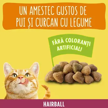 FRISKIES Adult Hairball cu Pui si Legume 