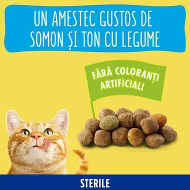 hrana uscata pisici sterilizate Friskies Sterilized Somon si Legume