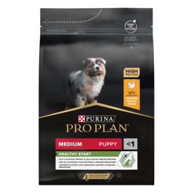 PURINA PRO PLAN PUPPY Healthy Start hrana uscata caini Talie Medie bogat in pui